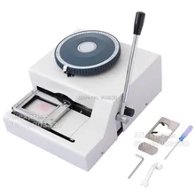 Гарантия новое 52D PET tag Embosser, руководство бирка собаки тиснения машина, стали тиснением машина 52 символов