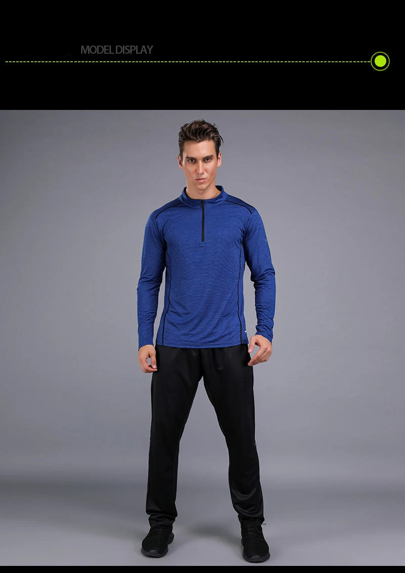 Spring and winter running long shirt men's quick-drying exercise compression sports gym workout outdoor climbing training