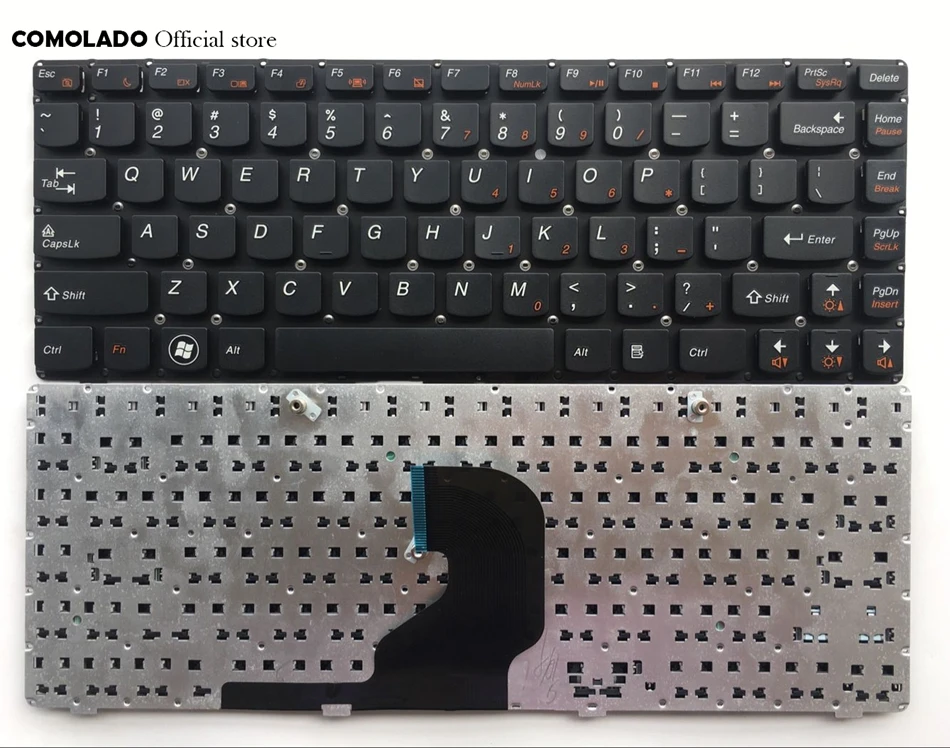 

US English Laptop Keyboard For Lenovo Z460 Z460A Z465A Black without frame keyboard US Layout