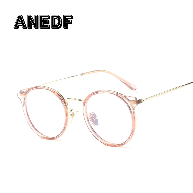 

ANEDF Women Cat eye Glasses Frame For Female Brand Designer Optical EyeGlasses Fashion Round Transparency Lens Eyewear