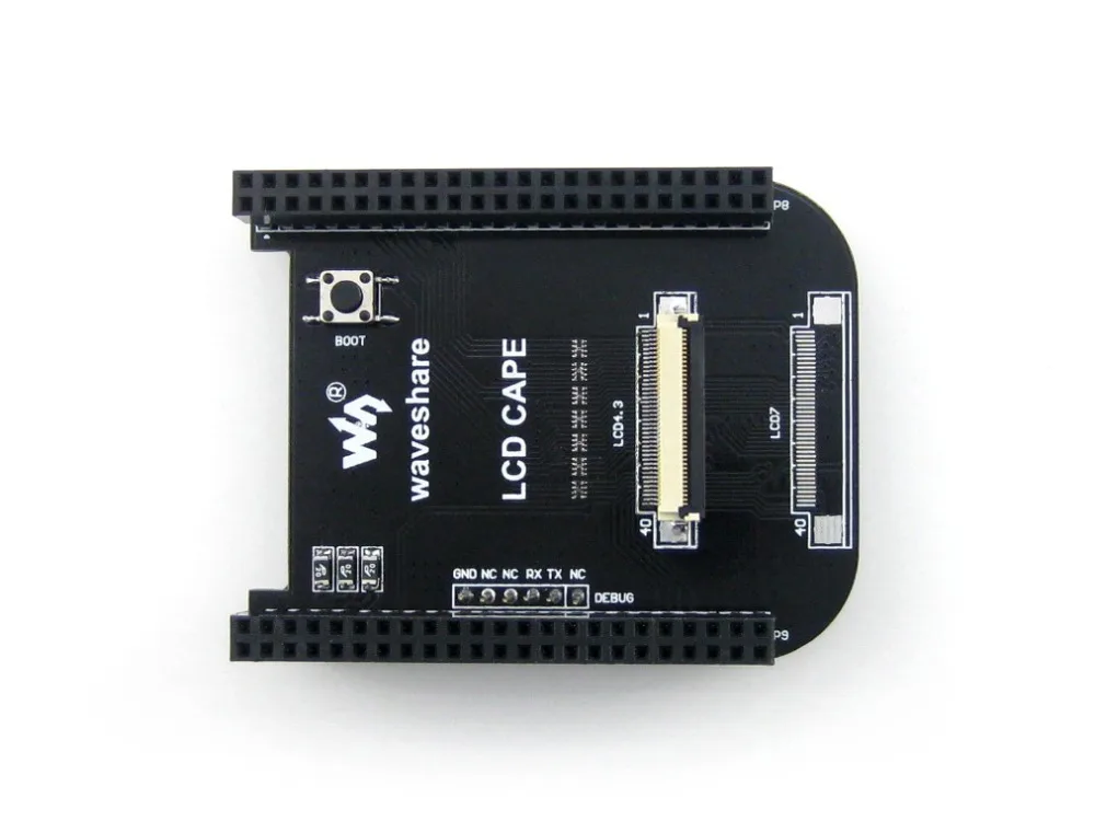 Beaglebone, черный комплект, 4 ГБ, 8 бит, eMMC, 1 ГГц, ARM Cortex-A8, плата расширения, накидка, поддерживает 4,3 дюймовый ЖК-экран