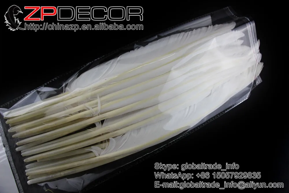 duck pointer primary wing feathers white dyed (1)