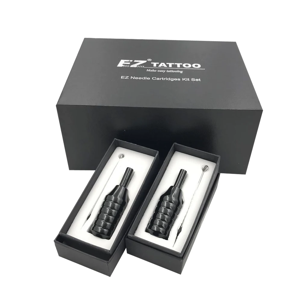 Kits de Tatuagem Tubos de Alumínio Magnum com 2 Peças Sortidas Revolução Cartucho Tatuagem Agulhas Kits rl rs cm ez 100 5 Ez kits de tatuagem 100 peças sortidas