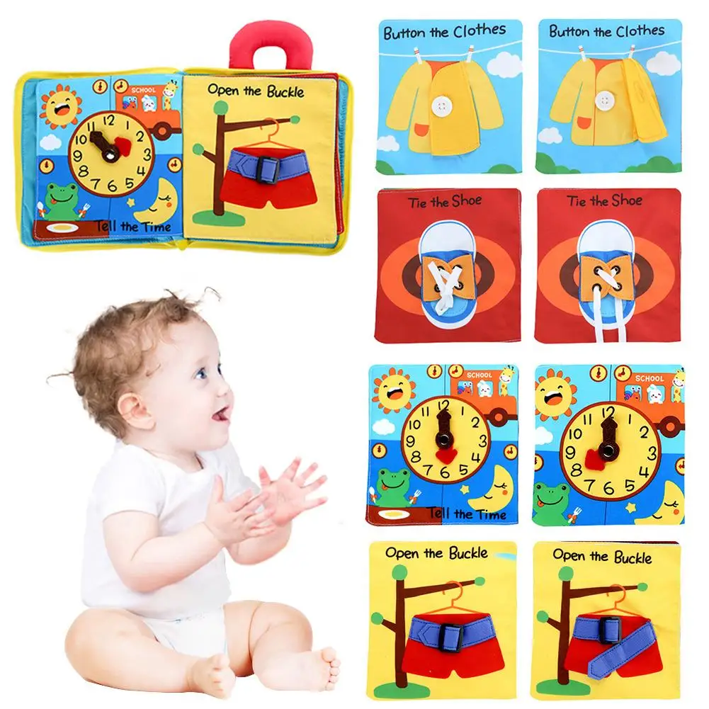 

3D Kids Infant Baby Cloth Book Intelligence Book Toy Enlightenment Early Education Non-Broken Learning Book Toy 0-1 year