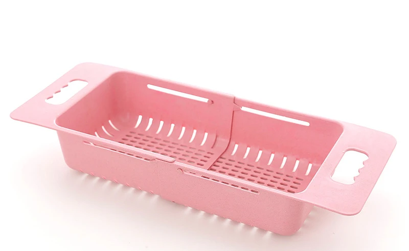 LIYIMENG Kitchen Plastic Sink Drain Basket Rack Organizer Scalable Tableware Vegetable Fruit Rack Storage Drain10