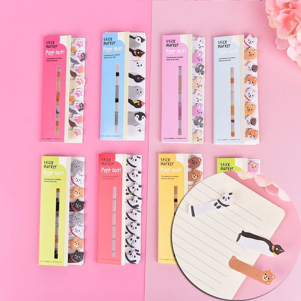 Korean Stationery Animal Girl Cute Sticky Notes Memo Pad School