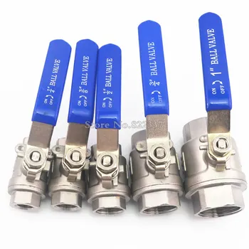 

BSPT 1/4" 3/8" 1/2" 3/4" 1" 1-1/4" 1-1/2" Female Stainless Steel SS304 2P Full Port Ball Valve with Vinyl Handle Thread Valves