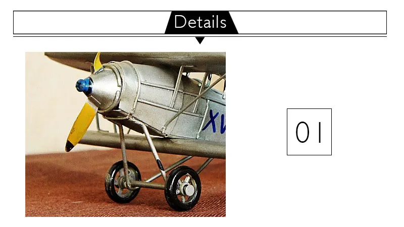 Европейский ретро модель металлического самолета Декор статуэтки ручной Железный античный классический предметы интерьера ремесла рекогносцировочный самолет подарки