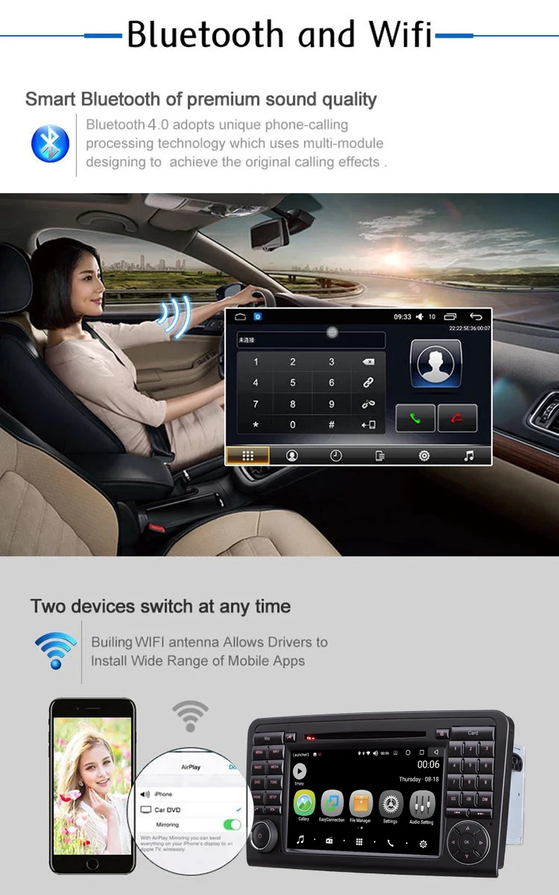 Top Car multimedia gps 2 din car dvd 4G/32G for Mercede s Ben z ML300,ML350,ML450,ML500 car radio with carPlay 2