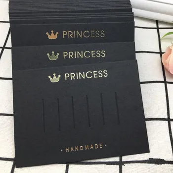 

100pcs 7.5x10.5cm Hairpin Rectangular Black Paper Card Hair Clips Bow Jewelry DIY Display Packaging Cards QLY9715