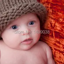 Детская шапка-бини, простой Коренастый Hat новорожденных Фотография