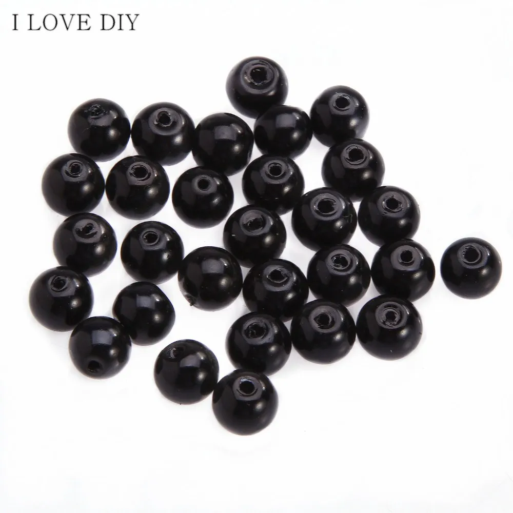 50pcs/lot 6mm Multicolored Loose Imitation Glass Pearl Beads For DIY Jewelry Making | Украшения и аксессуары