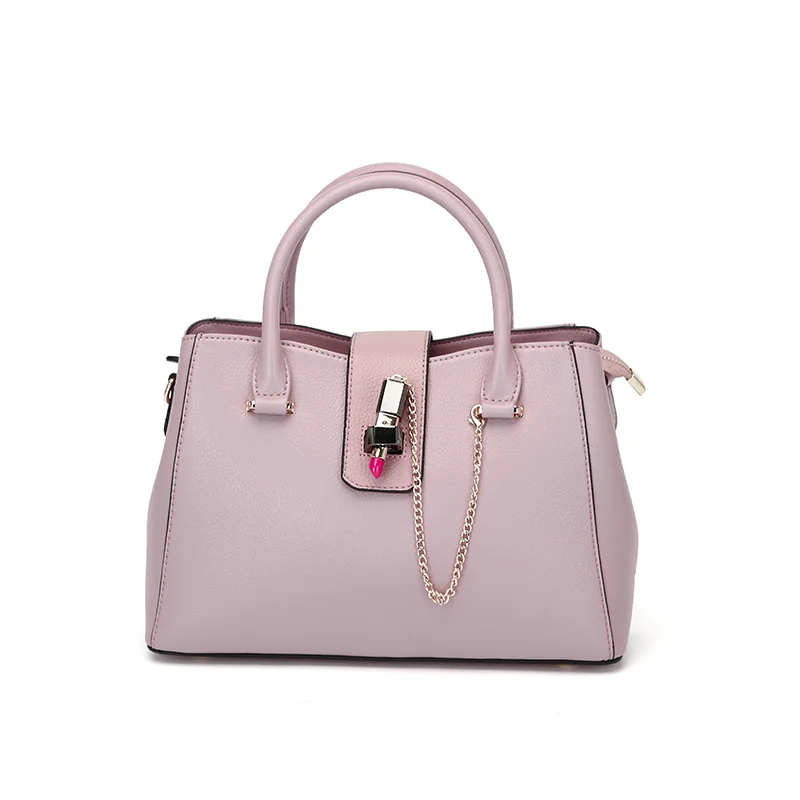 

Women handbags Europe and the United States fashion lady genuine leather bag chain lipstick lock decoration ladies hands bags