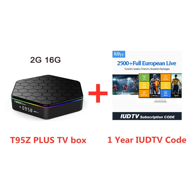 2G16G (1 Year IUDTV) Android 7.1 TV Box with 1 Year Europen SUBTV IUDTV QHDTV NEOTV IPTV Code 4K HD Home Media Player T95Z Plus Set Top Box Online TV - Цвет: 2G16G (1 Year IUDTV)