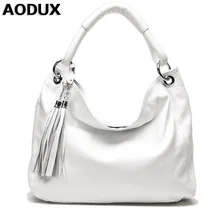 AODUX черный белый темно-синий женский из натуральной кожи женские сумки на плечо через плечо сумка-тоут сумки дизайнерские сумки