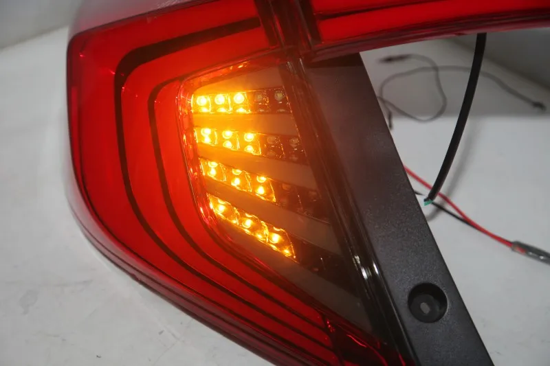 Для Honda Civic светодиодный Tailights задний фонарь года заднего света назад лампы Обратный парковочный сигнал поворота ходовые огни красный Colot