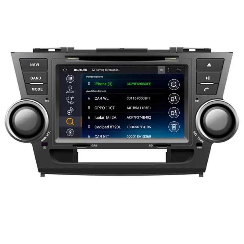Sale 8" Android Car DVD Player,BT GPS WIFI,Audio Radio Stereo,Car multimedia for Toyota Highlander 2008 2009 2010 2011 2012 2013 2014 4