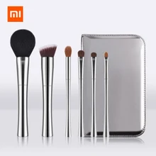 xiaomi mijia DUcare, изысканная Высококачественная Кисть для макияжа, 6 комплектов искусственных волокон, набор мягких кистей для макияжа из искусственной кожи
