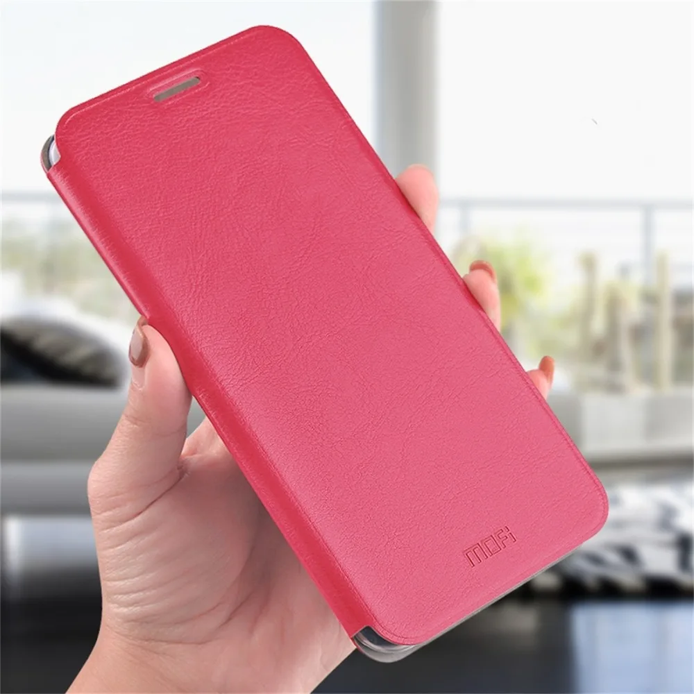 MOFI Crazy Horse Texture Horizontal Flip Shockproof Leather Case for Xiaomi Redmi Note 7 Back Cover Case Shell with Holder xiaomi leather case handle