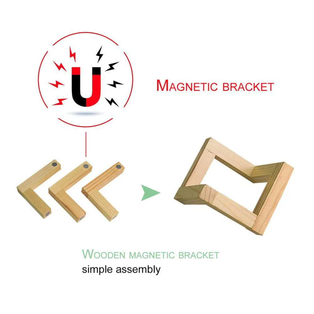 Съемный гладкой твердой древесины кронштейн для в форме полумесяца держатель лампы шарообразный светильник для выставочного стенда луна светильник фитинги 2 Размеры