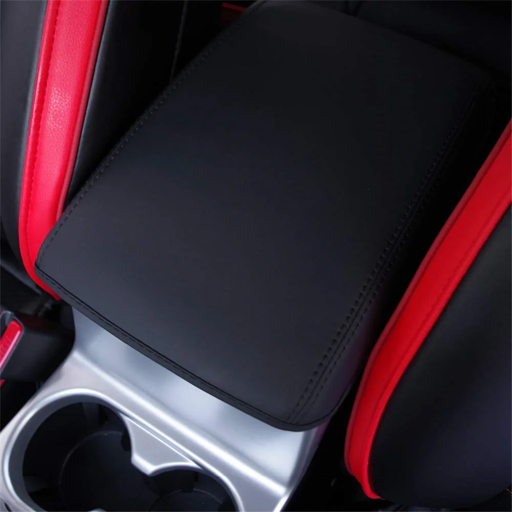 Подлокотника для Mazda CX5 из искусственной кожи черного цвета стежков автомобильный подлокотник для хранения коробка в центральную консоль чехол КРЫШКА ДЛЯ CX5