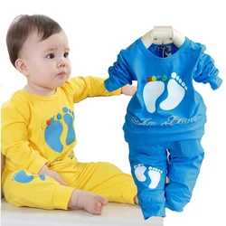 

High quality baby clothing set cartoon baby boy clothes casual suit cotton girls outfits shirt + pants children sets unisex