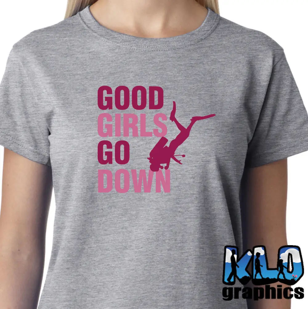 Г. модная летняя стильная футболка для девочек с надписью «GO DOWN», футболка для подводного плавания