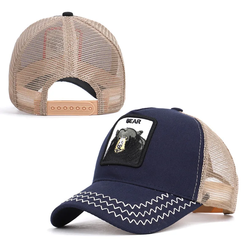 Бейсболки с вышивкой животных бейсболка для мужчин и женщин хип-хоп шляпа летняя Воздухопроницаемая сетчатая уличная Солнцезащитная шляпа папа грузовик шлемы для водителя - Цвет: style 11