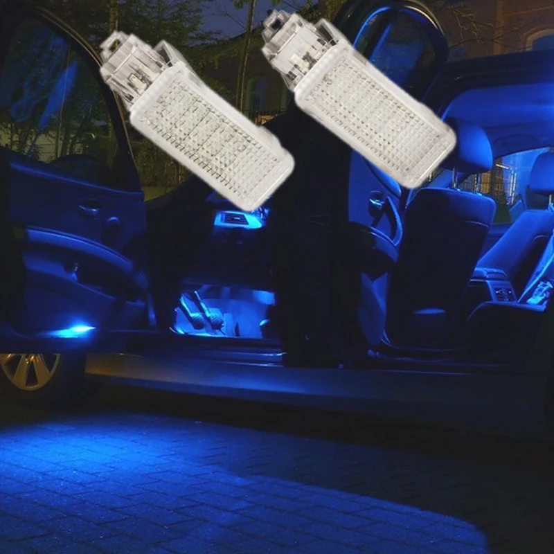 2x LED Car Interior Footwell Courtesy Lamp light for Volkswagen Golf 4