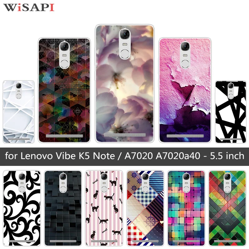 

Soft TPU Cover for Lenovo Vibe K5 Note Phone Cases for Lenovo K5 Note A7020 A7020a40 Clear Silicone Bizarre Back Cover Bag