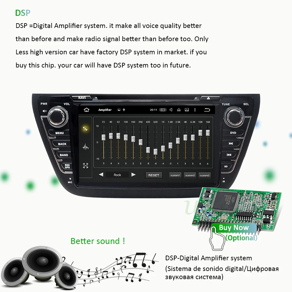 Best Android 9.0 4G 64G DSP IPS AV Output CAR DVD PLAYER For SUZUKI SX4 S-CROSS S CROSS 2014-2017 GPS navigation radio stereo 3