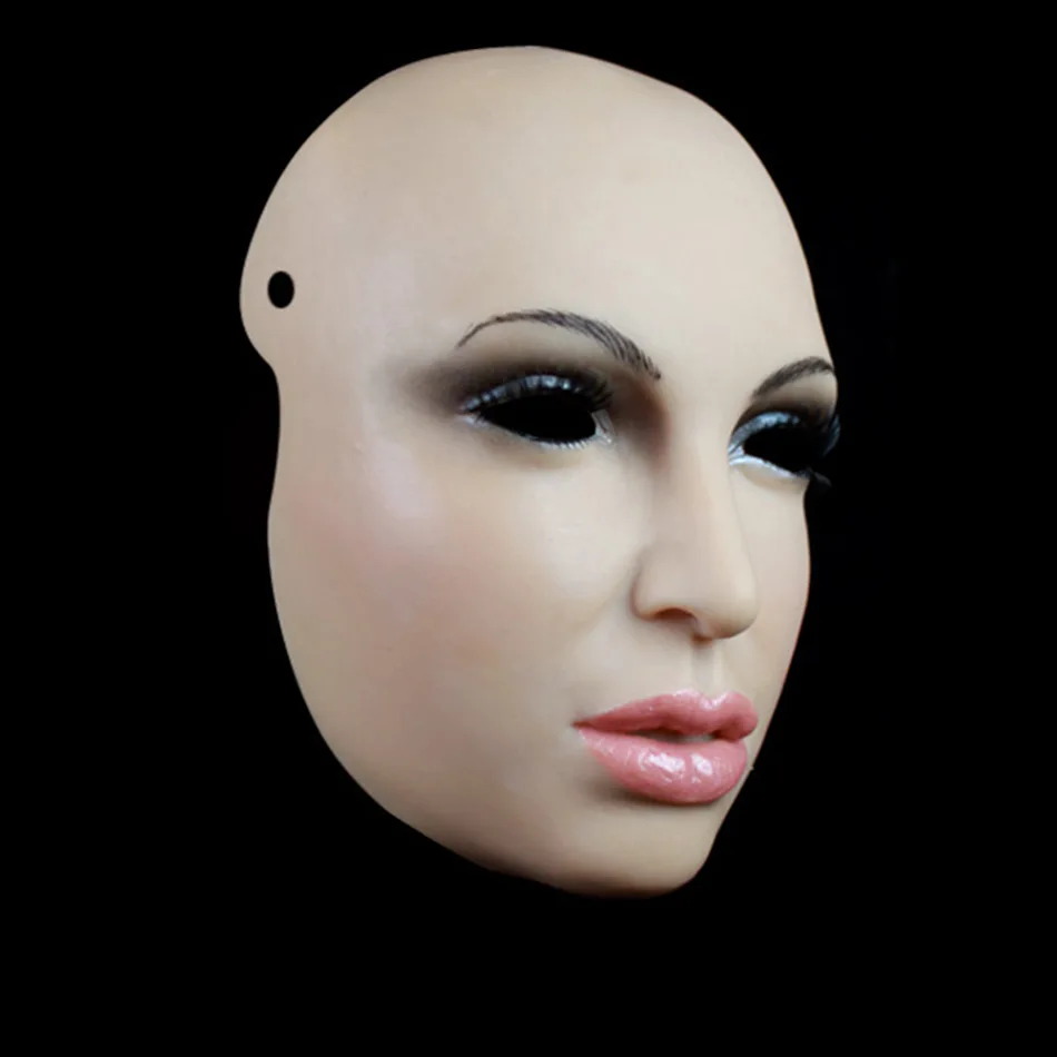 Музыкальная поэтесса силиконовая маска Реалистичная Женская кожа лицо Хэллоуин танцевальный маскарадный головной убор для трансвеститов Вечерние