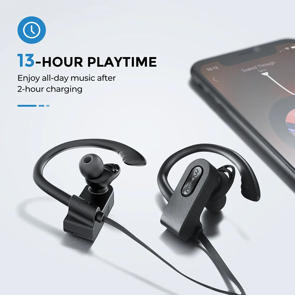 Mpow Flame 2 Bluetooth 5.0 Earphone IPX7 Waterproof Wireless Headphone With 13 Hours Playtime Noise Canceling Mic Sport Earphone (3)