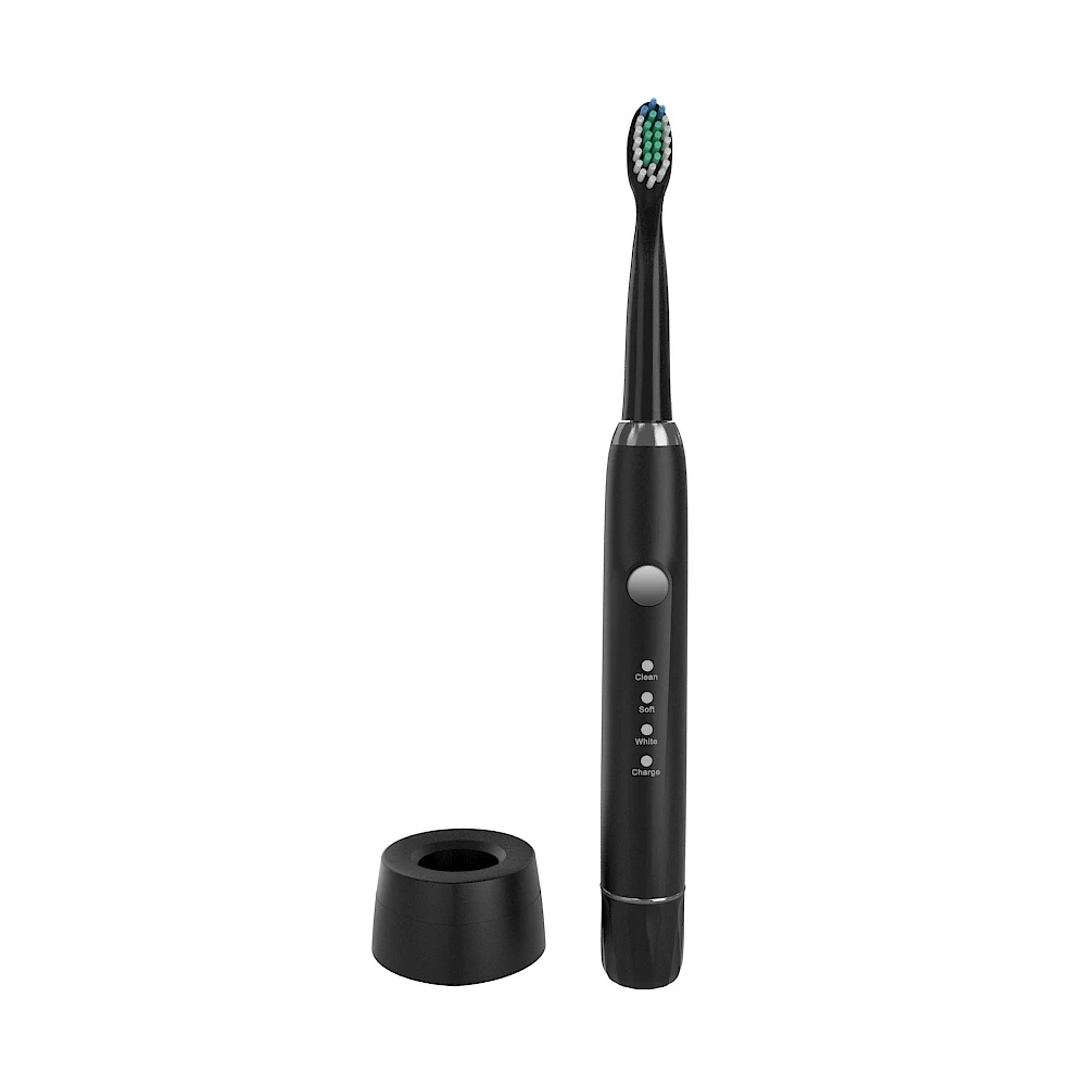 2 pcs электрическая зубная щетка Sarmocare M100 IPX7 Водонепроницаемый Класс аккумуляторная батарея для путешествия, портативный ультразвуковая зубная щетка - Цвет: Черный