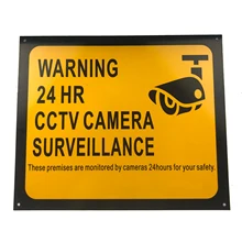 Домашний знак безопасности толстый Алюминий ЗНАК 24 часа видео наблюдения деятельности контролируется на предмет наличия система Скрытого видеонаблюдения цифровая видеозапись комплект