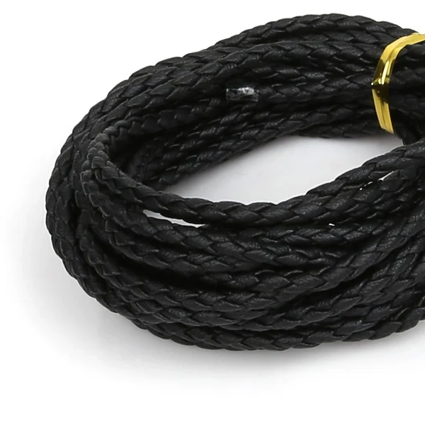 PU Leather Braid Round Rope Hemp Cord Thread For Diy Jewelry Bracelet Necklace 