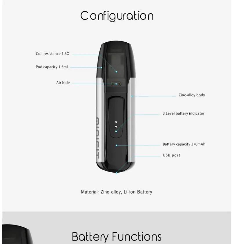 JUSTFOG MINIFIT стартовый набор 370 мАч все в одном vape ручка набор pk breeze комплект с MINIFIT 1,5 мл pod картридж