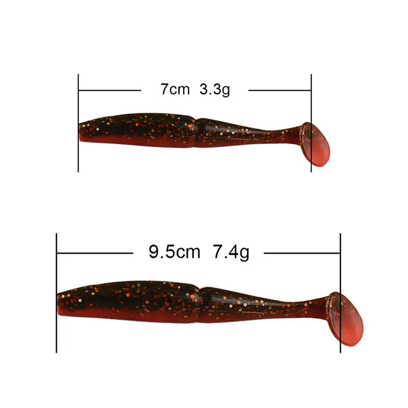 6 шт. силиконовые рыболовные приманки 70/3 3 г или 4 95/7 г|soft baits|leurre peche souplesilicone bait |