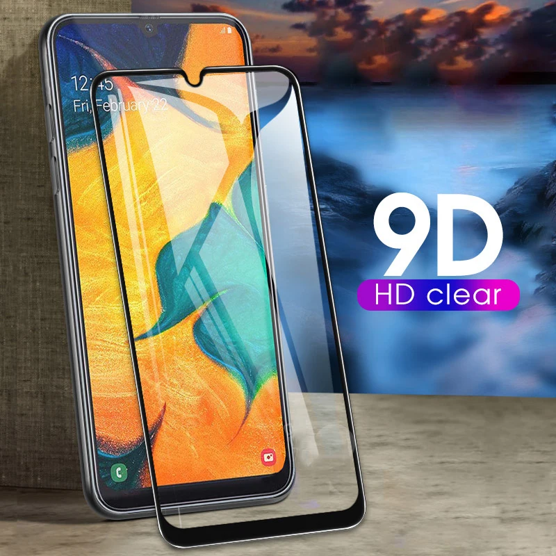 Закаленное стекло для Samsung A50 A40 A30 A20 M30 M50 полное покрытие защита экрана на Samsun Sansung