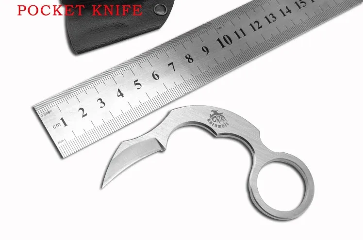 

High quality sharp Karambit knife D2 steel sharp camping survival tactical pocket claw mini neck knives multi EDC rescue tool