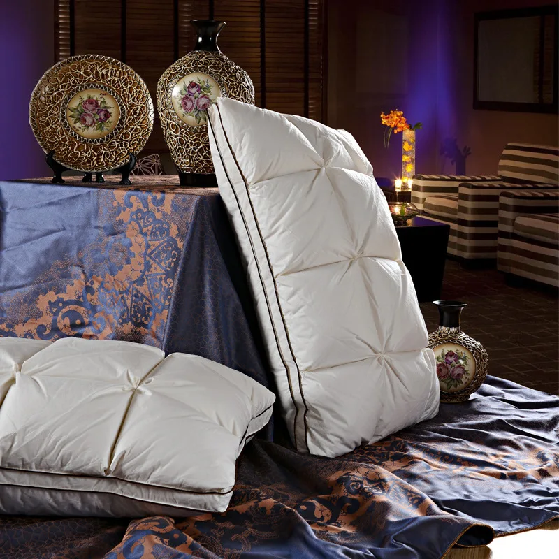 

High quality 95% white goose down pillow, truly goose down inside.Very soft memory pillow