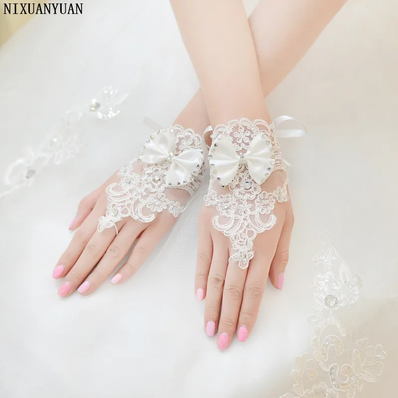 Maphia-Elegant-Ivory-And-White-Lace-Wedding-Gloves-Beaded-With-Beading-Slim-Bridal-Glove-Wedding-Accessories