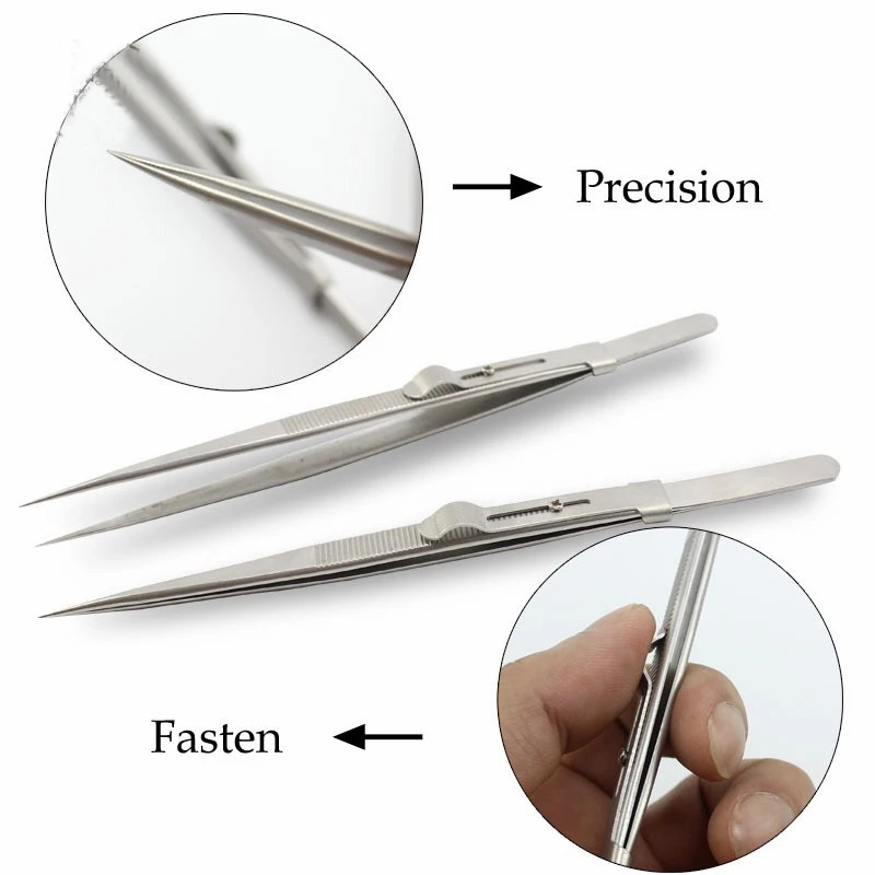 

1Pcs Precision Adjustable Slide Lock Tweezer for Jewelry Electronic Components Holding Tightly Repair Tool