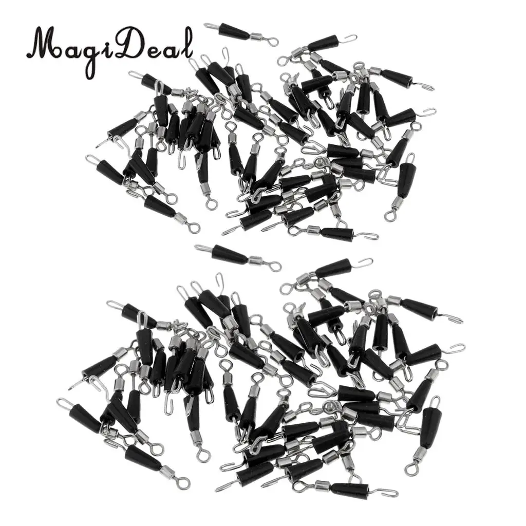 100pcs Quick Change Fishing Swivels Clips Pins Fast Link Line Connectors
