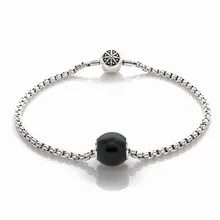 Браслет Thomas с матовый-черный обсидиан, бисер, rebel сердце ювелирные изделия подарок для женщин и мужчин TS b639