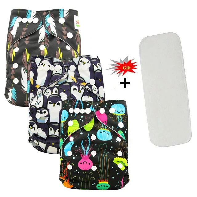 

Ohbabyka Washable Nappies Baby Cloth Diaper Cover Couche Lavable Reusable Diaper Infant Panties Baby Pocket Diaper+Insert