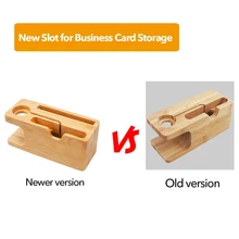 Bamboo Holder For Mobile Phone Stand and Apple Watch Dock