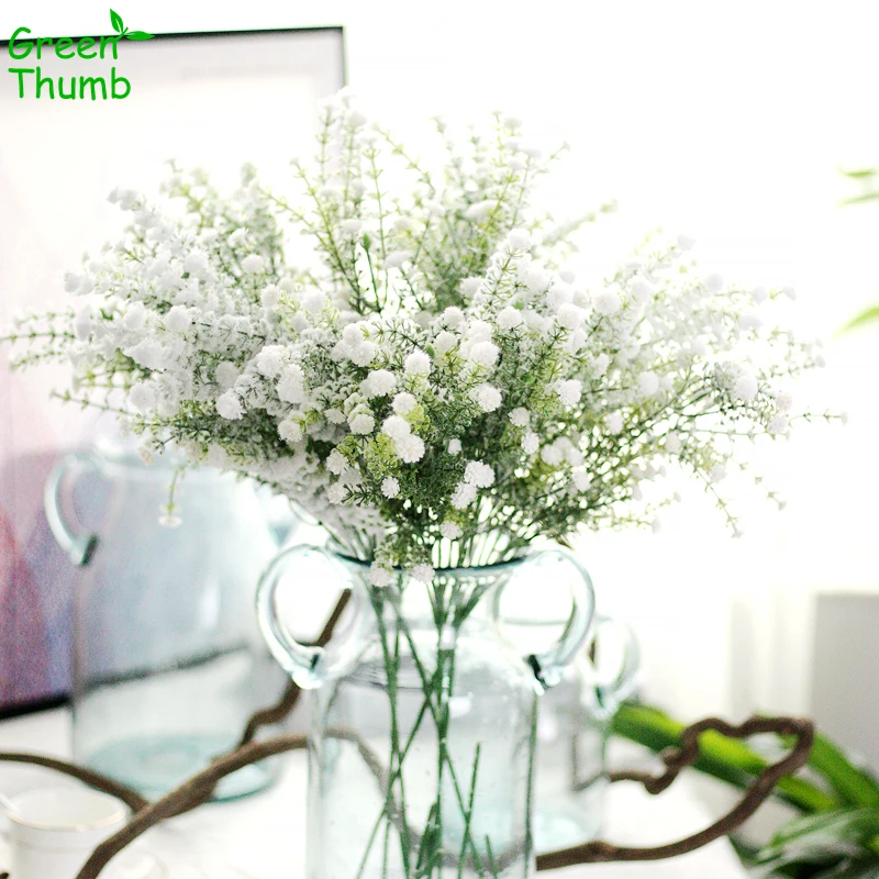 

1pc Green Thumb 69cm White Artificial Gypsophila for Wedding Home Hotel Party Artifical Flowers Decorations