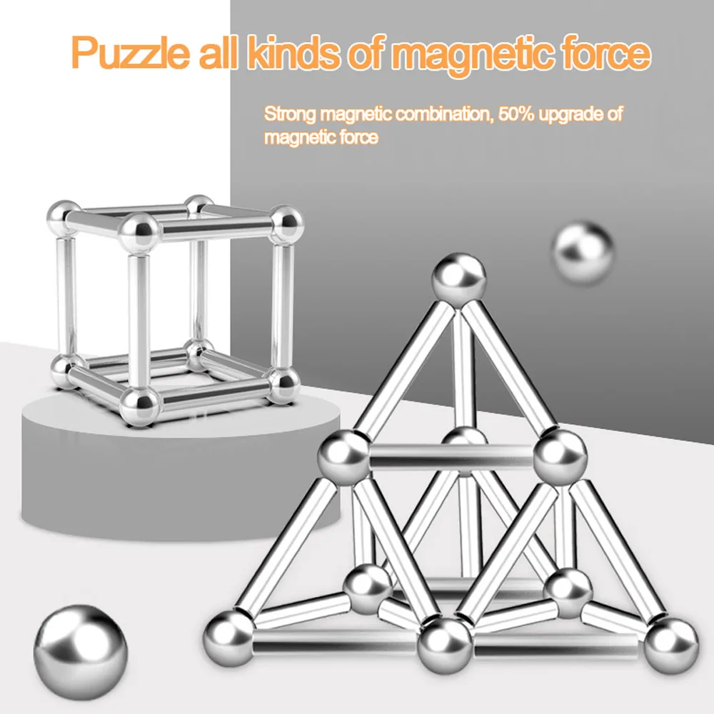 Магнитные палочки магнитные шарики Магнит "сделай сам" игрушка магнитные блоки модель и строительство Развивающие игрушки для детей подарок для детей