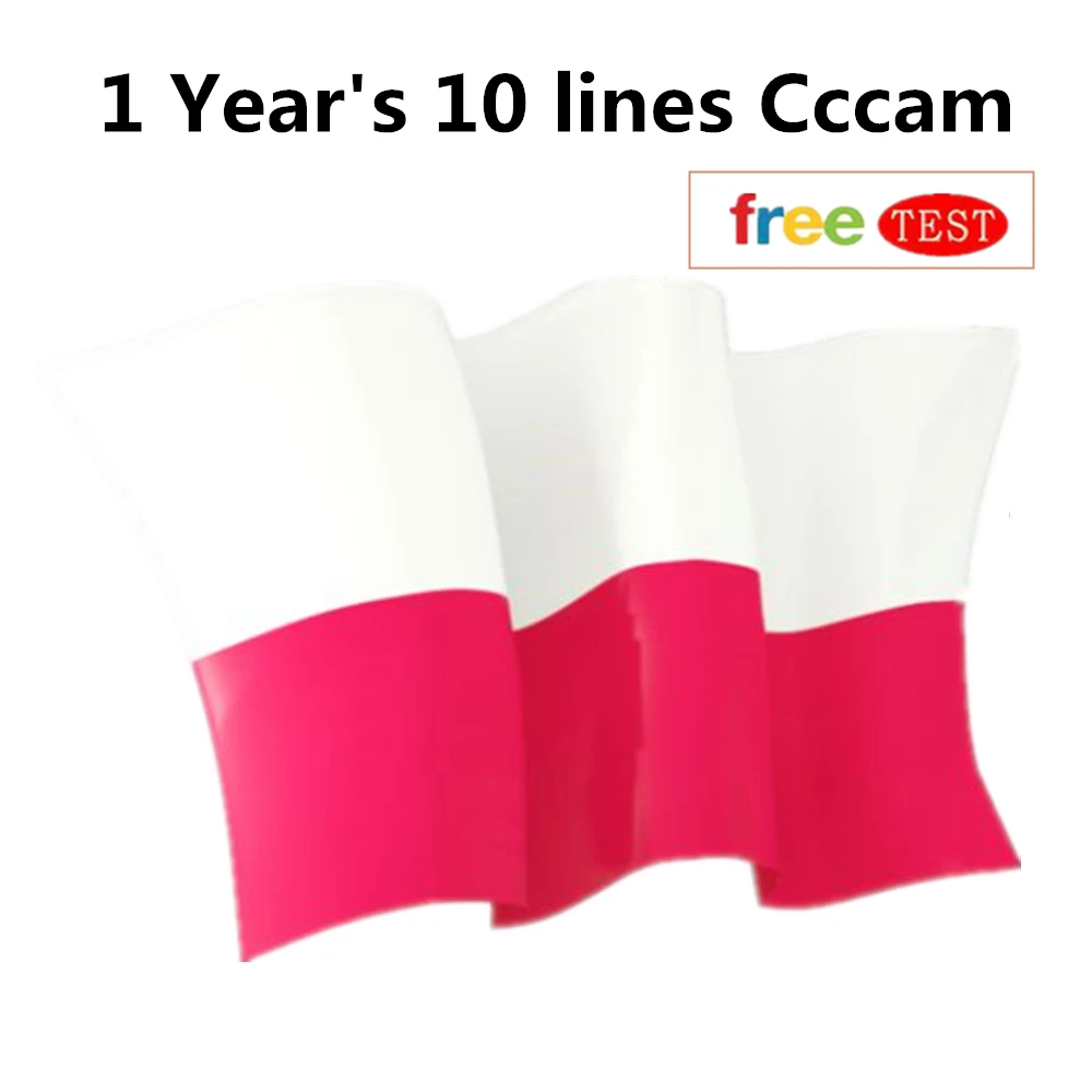 

Europe 10 lines HD AV Cable for Satellite Receiver Cccam lines of 1 year DVB-S2 Europe clines for Free Sat V8 V7 Free Shipping